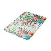 火炎式のフラミンゴの熱帯自然の庭パターン バスマット (アングル)