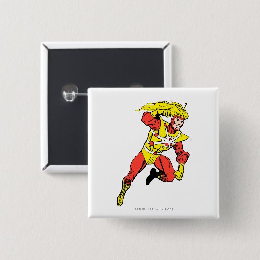 火炎急騰 缶バッジ (正面&裏面)