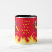 火炎放射器を使った猿のインターネット火炎戦争 マグカップ (中央)