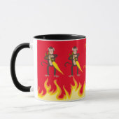 火炎放射器を使った猿のインターネット火炎戦争 マグカップ (左)