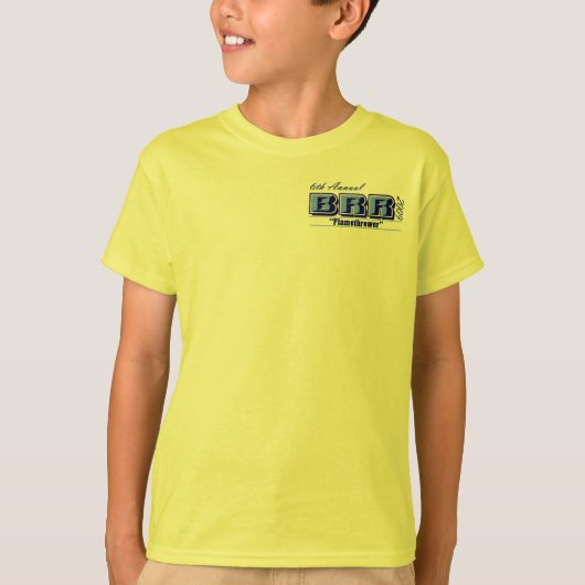 火炎放射器パーソナライズなBRRのワイシャツ Tシャツ (正面)