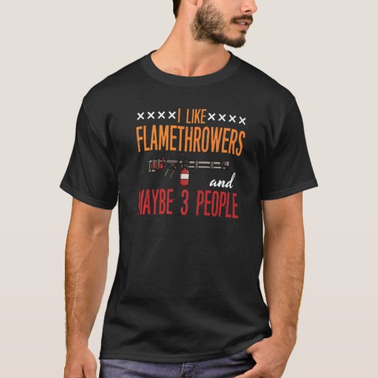 火炎放射器火炎器引用文 Tシャツ (正面)