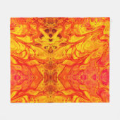 火炎溶岩火山大理石 フリースブランケット (正面(横))