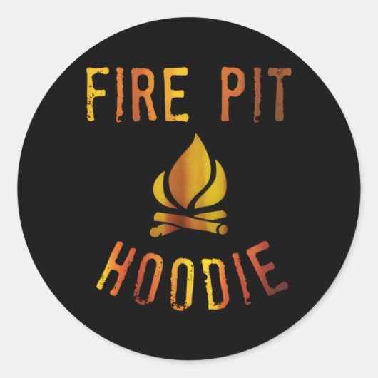 火炎瓶キャンプファイヤー又は焚き火 ラウンドシール (正面)