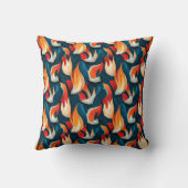 火炎織物 |赤と青の繰り返しパターン クッション (裏面)