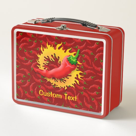 火炎金属弁当入りコショウ メタルランチボックス (正面)