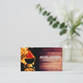 火炎 | シェフBBQロゴ | レストラン 名刺 (スタンド正面)