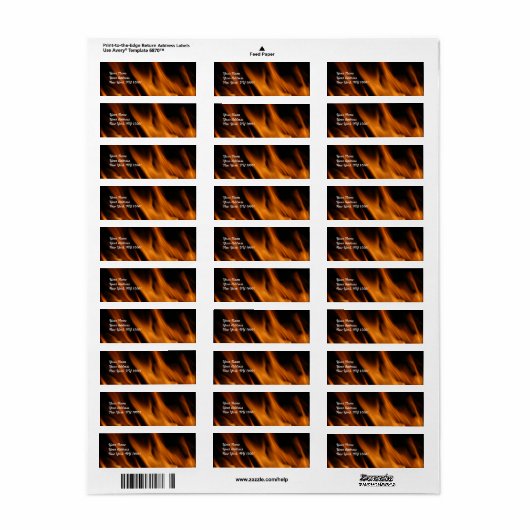 火炎 ラベル (フルシート)