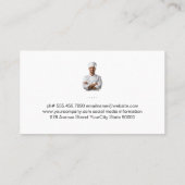 火炎 | 笑顔のシェフ | ウッド 名刺 (裏面)