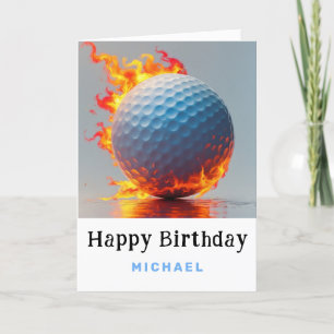 *~*火炎AP94ゴルフボール誕生日カード サンキューカード