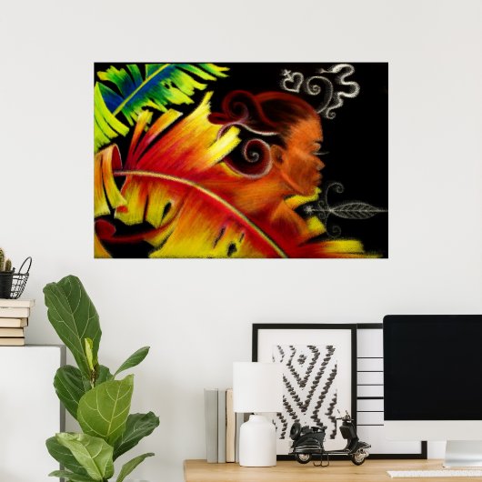 火炎II水 ポスター (ホームオフィス)