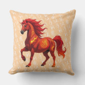 火素晴らし中国の馬2026年 クッション (正面)