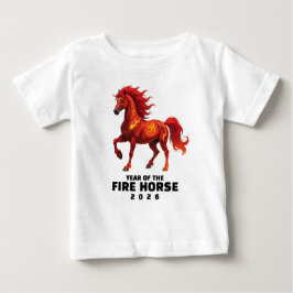 火素晴らし中国の馬2026年 ベビーTシャツ
