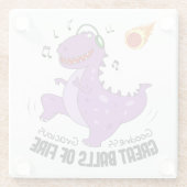 火素晴らし球恐竜流星群 ガラスコースター (裏面)