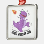 火素晴らし球恐竜流星群 メタルオーナメント (左)