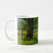 火花の車線- Cadesの入江のマグの日没 コーヒーマグカップ (左)