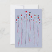 火花は7月4日の結婚式の応答カードを飛ばします 出欠カード (裏面)