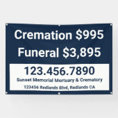 火葬の葬儀サービスをカスタマイズする 横断幕 (横)