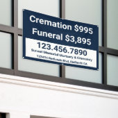 火葬の葬儀サービスをカスタマイズする 横断幕 (ビルの外側)