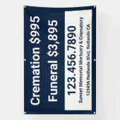 火葬の葬儀サービスをカスタマイズする 横断幕 (縦)