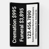 火葬の葬儀サービスをカスタマイズする 横断幕 (縦)