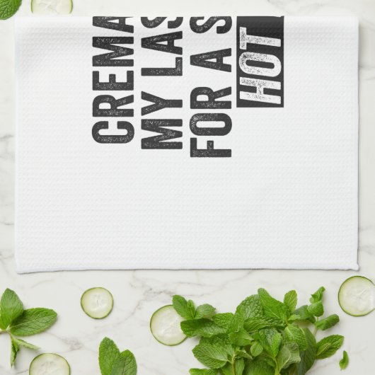 火葬は私の最後の希望喫煙熱体 キッチンタオル (折り畳み)