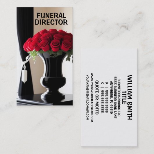 火葬祭担当葬儀長 名刺 (正面/裏面)