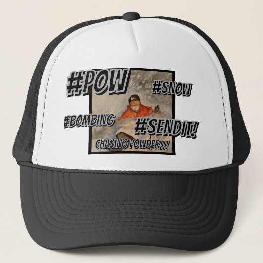 火薬のハッシュタグ帽子を追いかける キャップ (正面)