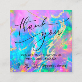 火薬感謝してい割引カード スクエア名刺