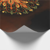 火要素マンダラ – 万華鏡型火炎クレアチャー ラッピングペーパー (角)