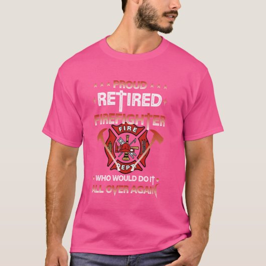 火誇りを持った退職した士誇りを持った予選 Tシャツ (正面)
