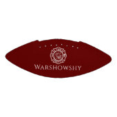 火赤と白パーソナライズされた器紋章 アメリカンフットボール (パネル)