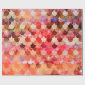 火赤マーメイドスケールズマーメイドフィッシュスケールはかりで測 ラッピングペーパー (フラット)