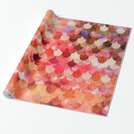 火赤マーメイドスケールズマーメイドフィッシュスケールはかりで測 ラッピングペーパー