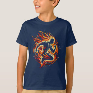 火走男の子Tシャツを着た男たち Tシャツ