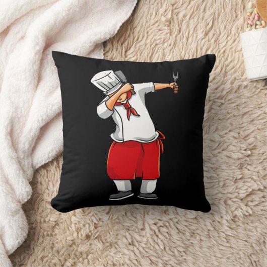 火鉢シェフおもしろいの日本の調理師フード愛好家 クッション (ブランケット)