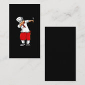 火鉢シェフおもしろいの日本の調理師フード愛好家 名刺 (正面/裏面)