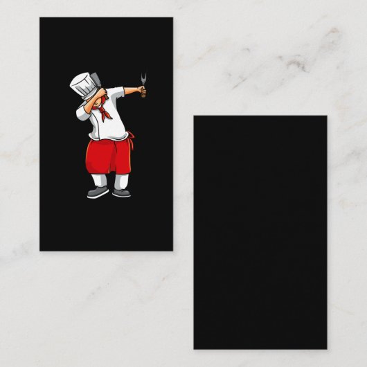 火鉢シェフおもしろいの日本の調理師フード愛好家 名刺 (正面/裏面)