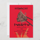 火鉢ステーキ日本のレストランパーティの招待状 招待状 (正面)