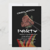 火鉢ステーキ日本のレストラン卒業 招待状 (正面)