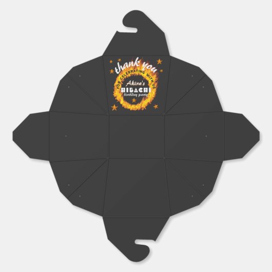 火鉢テーマグリル炎日本の誕生会 フェイバーボックス (見開き)