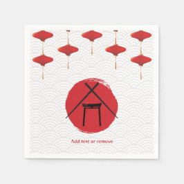 火鉢テーマバースデーパーティープライベートシェフ日本の スタンダードカクテルナプキン