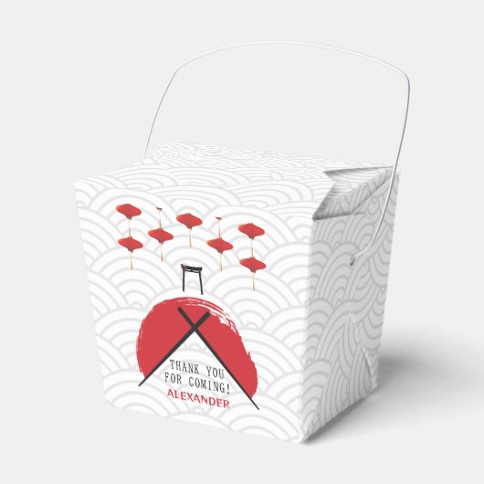 火鉢テーマバースデーパーティープライベートシェフ日本の フェイバーボックス (正面サイド)