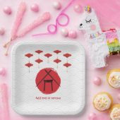 火鉢テーマバースデーパーティープライベートシェフ日本の ペーパープレート (パーティー)