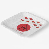 火鉢テーマバースデーパーティープライベートシェフ日本の ペーパープレート (傾斜あり)