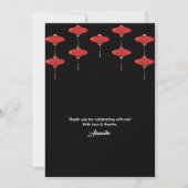 火鉢テーマ誕生日プライベートシェフ日本のパーティー サンキューカード (正面)