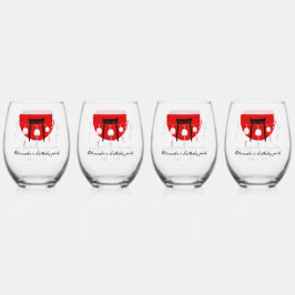 火鉢バースデーパーティー風鈴ふ日本のりん ステムなしワイングラス