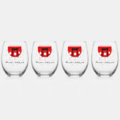 火鉢バースデーパーティー風鈴ふ日本のりん ステムなしワイングラス (裏面)