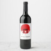 火鉢バースデーパーティー風鈴ふ日本のりん ワインラベル (正面)