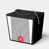 火鉢日本のディナーパーティー誕生日招待状 フェイバーボックス (裏面サイド)